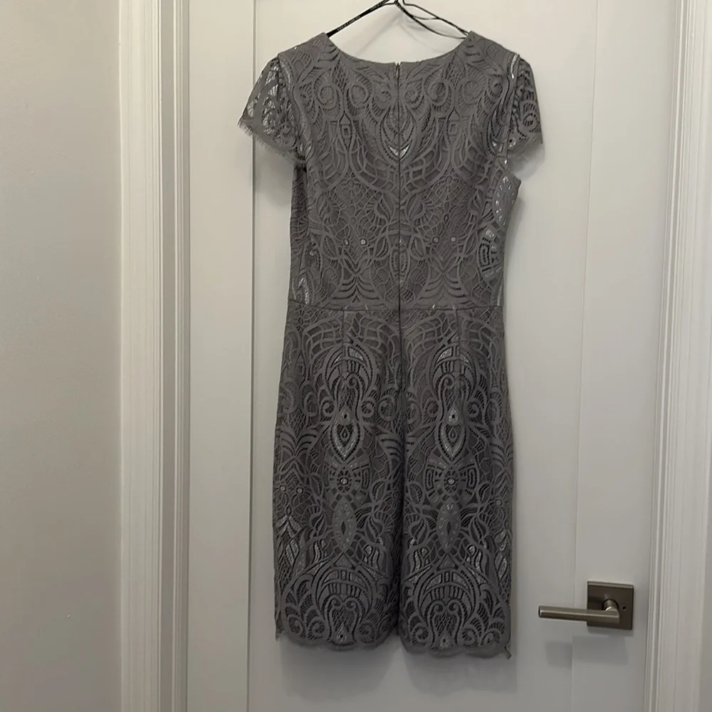 Vince Camino Grey Lace Dress - Picture 4 of 5